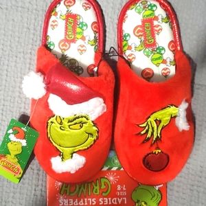 Ladies Grinch Slippers 2022